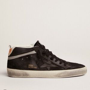 Men's Mid Star in nubuck with black leather star and silver flash
